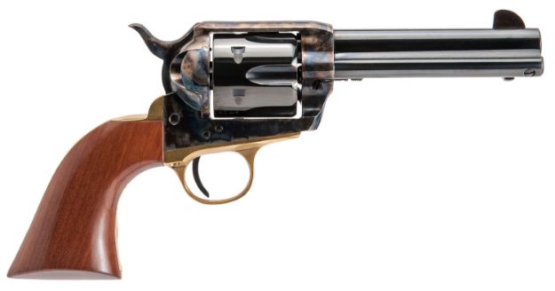 Picture of Cimarron PPP45 Pistolero  45 Colt (LC) 6 Shot, 4.75" Blued Barrel & Cylinder, Wide Front Sight, Color Case Hardened Steel Frame, Brass Backstop & Trigger Guard, Walnut Grip