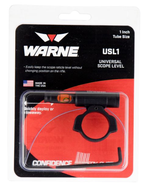 Picture of Warne USL1 Universal Scope Level  1" Tube Diameter Universal Aluminum Black