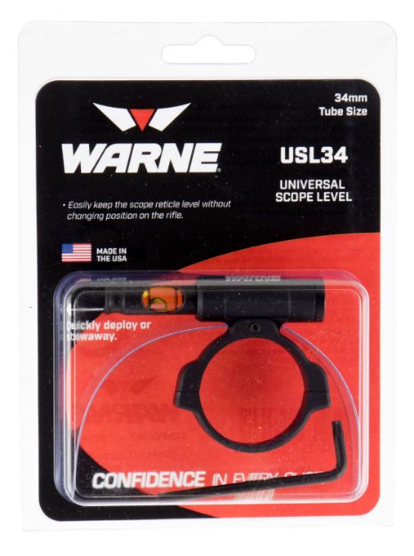 Picture of Warne USL34 Universal Scope Level  34mm Tube Diameter Universal Aluminum Black