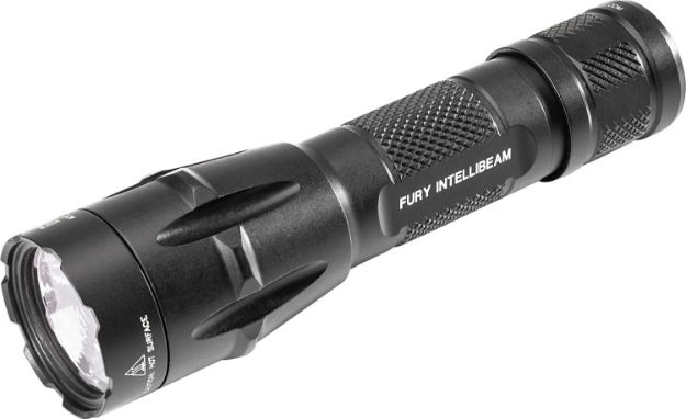 Picture of SureFire FURYIBDF Fury Intellibeam Dual Fuel  Black Anodized 15-1,500 Lumens White LED