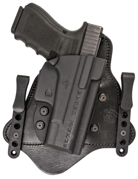 Picture of Comp-Tac C225SF196RBSN MTAC  IWB Black Kydex/Leather Belt Clip Fits Springfield XDS Fits 3.30" Barrel Right Hand