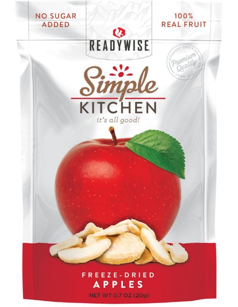 Picture of ReadyWise SK05910 Simple Kitchen Freeze Dried Fruit Sweet Apples 1 Serving Pouch 6 Per Case