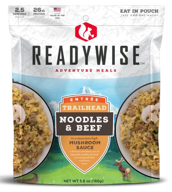 Picture of ReadyWise RW05004 Trailhead Noodles & Beef  2.5 Servings In A Resealable Pouch, 6 Per Case