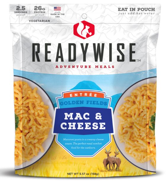 Picture of ReadyWise RW05009 Outdoor Food Kit Golden Fields Mac and Cheese 2.5 Servings In A Resealable Pouch, 6 Per Case