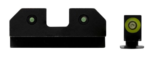 Picture of XS Sights GLR014P6G R3D  Night Sights fits Glock  Black | Green Tritium Green Outline Front Sight Green Tritium  Rear Sight