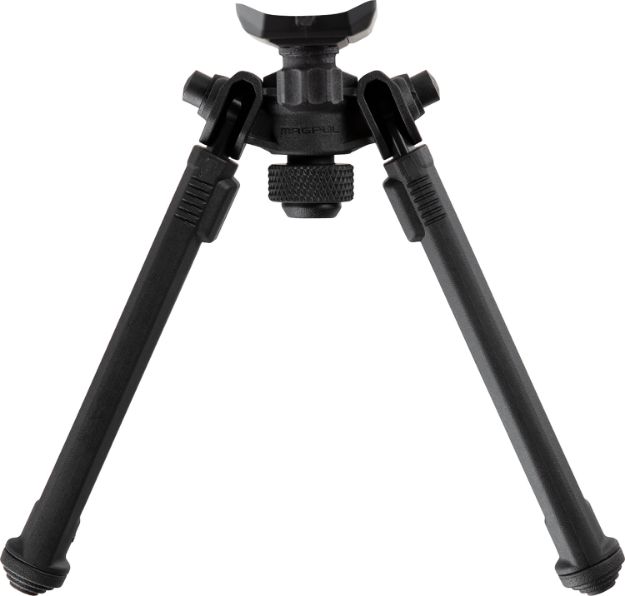 Picture of Magpul MAG1075-BLK Bipod  made of Aluminum with Black Finish, Sling Stud Attachment, 6.30-10.30" Vertical Adjustment, & Rubber Feet for AR-Platform