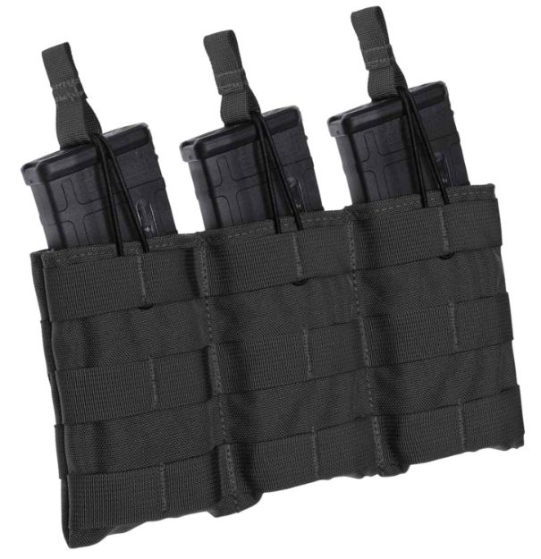 Picture of Tacshield T3608BK Speed Load Triple Pistol Triple Black 1000D Nylon