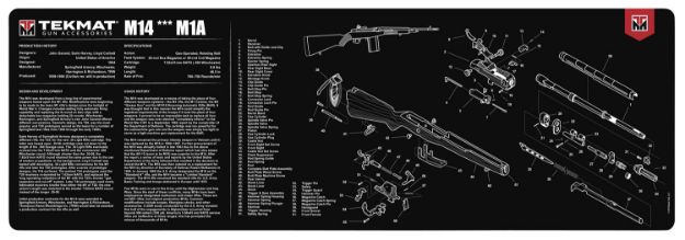 Picture of TekMat TEKR36M14 M14 Cleaning Mat Springfield M1A Parts Diagram 12" x 36"