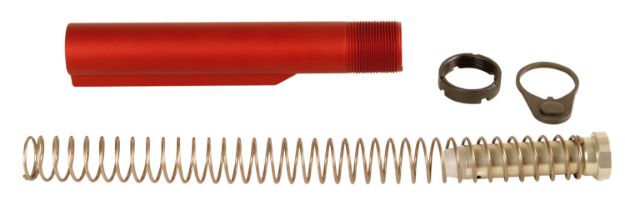 Picture of LBE Unlimited MILBUFKTRED Mil-Spec Buffer Tube Kit  6 Position AR-15 Red