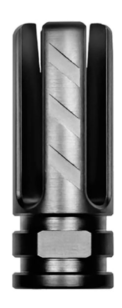 Picture of Rise Armament RA-703-223-BLK Veil Flash Hider Black Nitride Finish 416R Stainless Steel with 2.25" OAL for 22 Cal AR-15