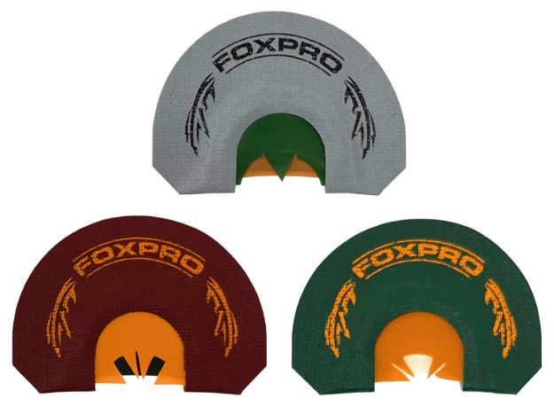 Picture of Foxpro CSBRDTKRCOMBO Beardtaker Combo Diaphragm Call Attracts Turkey Gray/Green/Red 3 Pack