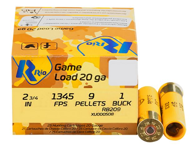 Picture of Rio Ammunition RB209 Royal Buck  20Gauge 2.75" 1 1/8oz 0Buck Shot 25 Per Box/10 Case