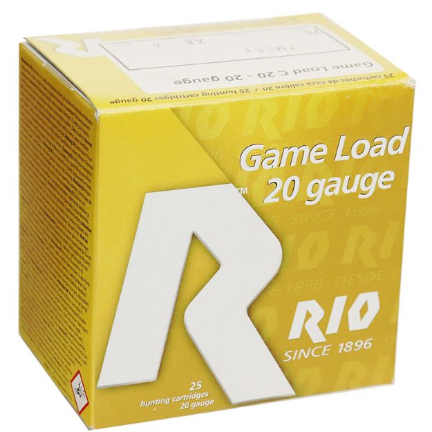 Picture of Rio Ammunition RC20MGN6 Game Load  20Gauge 3" 1 1/4oz 6Shot 25 Per Box/10 Case