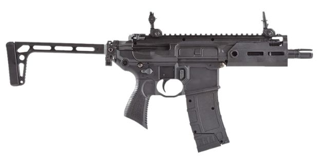 Picture of Sig Sauer Airguns AIR-RATTLER-BB MCX Rattler  CO2 177 4.5mm Steel BB 30rd Semi-Automatic 300 FPS Velocity, 3rd Burst Mode, M-Lok Handguard, Flip-Up Sights, Folding Minimalist Stock