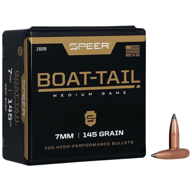 Picture of Speer 1628 Boat-Tail  7mm 145gr Jacketed Soft Point Boat Tail 100 Per Box/5 Case