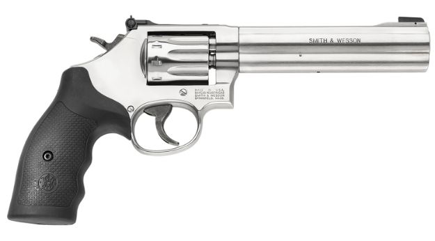 Picture of Smith & Wesson 160578 Model 617  22 LR Stainless Steel 6" Barrel & 10rd Cylinder, Satin Stainless Steel K-Frame, Black Polymer Grip,Internal Lock