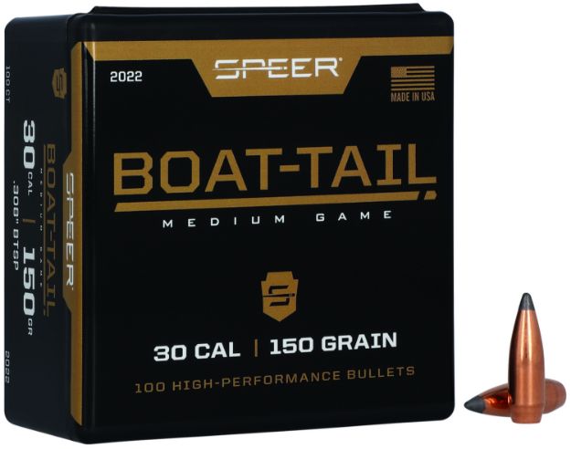 Picture of Speer 2022 Boat-Tail  30Cal 150gr Jacketed Soft Point Boat Tail 100 Per Box/5 Case