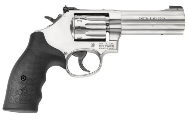 Picture of Smith & Wesson 160584 Model 617  22 LR  Stainless Steel 4" Barrel & 10rd Cylinder, Satin Stainless Steel K-Frame, Black Polymer Grip,Internal Lock