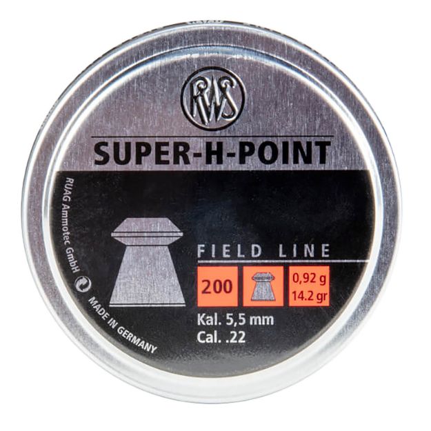 Picture of RWS/Umarex 2317404 Super-H Point Field Line 22 Lead Hollow Point/ 200 Per Tin