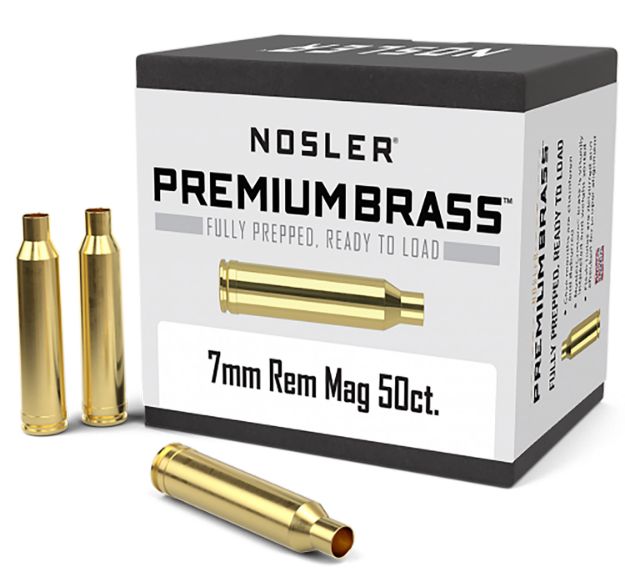 Picture of Nosler 10185 Premium Brass Unprimed Cases 7mmRemMag Rifle Brass 50/Box