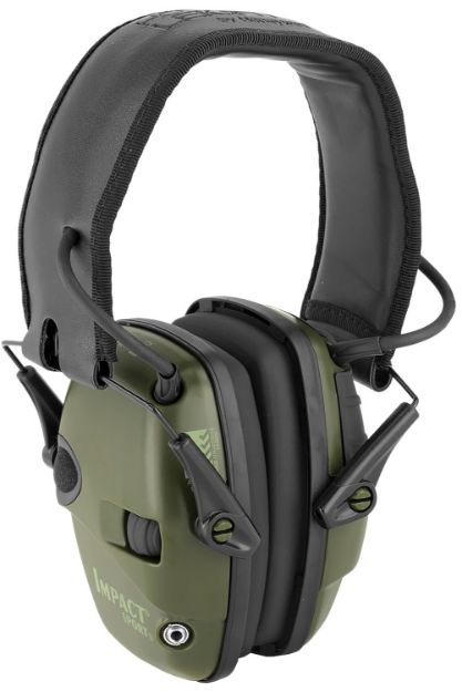 Picture of Howard Leight R01526 Impact Sport Electronic Muff 22 dB Over the Head Green/Black Adult