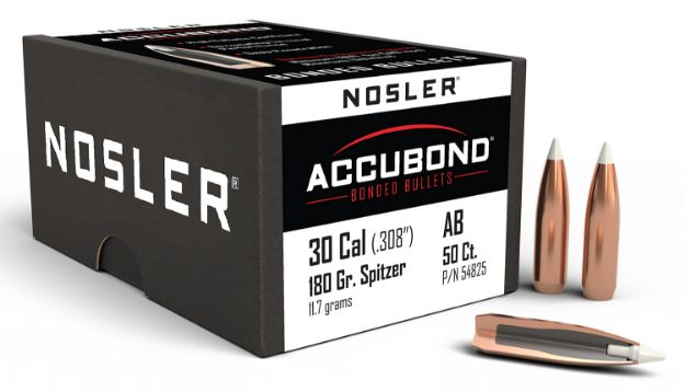 Picture of Nosler 54825 AccuBond  30Cal 180gr Spitzer Point 50/Box