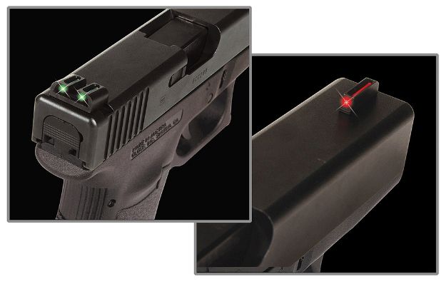 Picture of TruGlo TG131G1 Fiber-Optic  Red/Fiber Optic Front Sight-Green/Fiber Optic Rear Sight Glock 17/17L/19