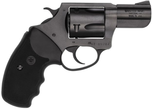 Picture of Charter Arms 13520 Mag Pug  Large 357 Mag, 5 Shot 2.20" Black Ported Steel Barrel, Black Steel Cylinder & Frame w/Black Finger Grooved Rubber Grip