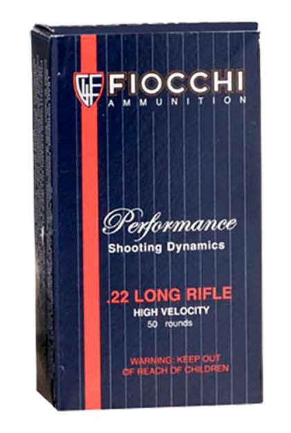 Picture of Fiocchi 22FHVCRN Field Dynamics High Velocity 22LR 40gr Copper Plated Solid Point 50 Per Box/100 Case