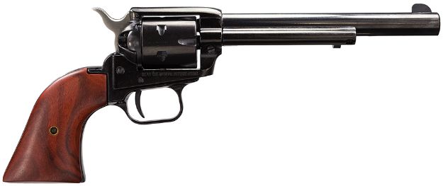 Picture of Heritage Mfg RR22MB6 Rough Rider  22 LR 22 WMR 6 Shot, 6.50" Black Steel Barrel, Black Zinc Alloy Frame, Black Cylinder, Cocobolo Grip, Hammer/Thumb Safety, Exposed Hammer