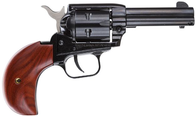 Picture of Heritage Mfg RR22MB3BH Rough Rider  22 LR/22 WMR 6 Shot, 3.50" Black Steel Barrel, Cylinder & Zinc Alloy Frame, Cocobolo Bird Head Grip, Hammer/Thumb Safety, Exposed Hammer