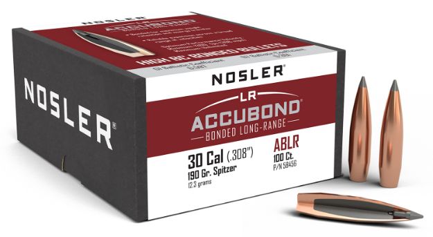 Picture of Nosler 58456 AccuBond Long Range 30Cal 190gr Spitzer Point 100/Box