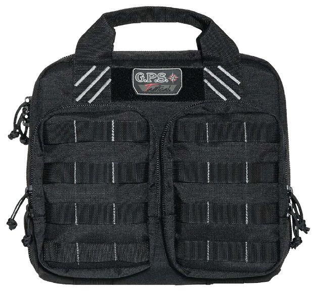 Picture of GPS Bags T1412PCB Tactical Double +2 Black 1000D Nylon Teflon Coating Holds 4 Handguns