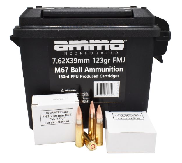 Picture of Ammo Inc 762X39123FMJ-B180 Incorporated  7.62x39mm 123gr Full Metal Jacket/180rds