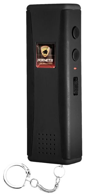 Picture of SKYLINE USA INC SGGDH2HVBK Stun Gun Hornet 2 Black Features Flashlight/Alarm Includes Keychain/Siren Alarm/USB Charger