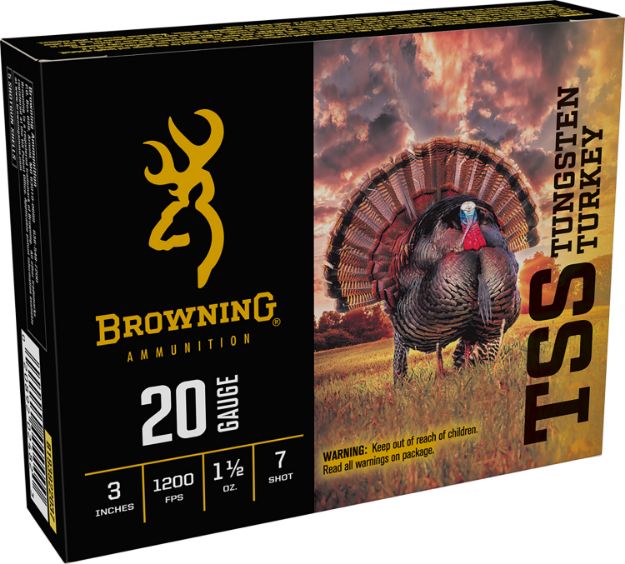 Picture of Browning Ammo B193922037 TSS Tungsten Turkey 20Gauge 3" 1 1/2oz Tungsten 7Shot 5 Per Box/10 Case