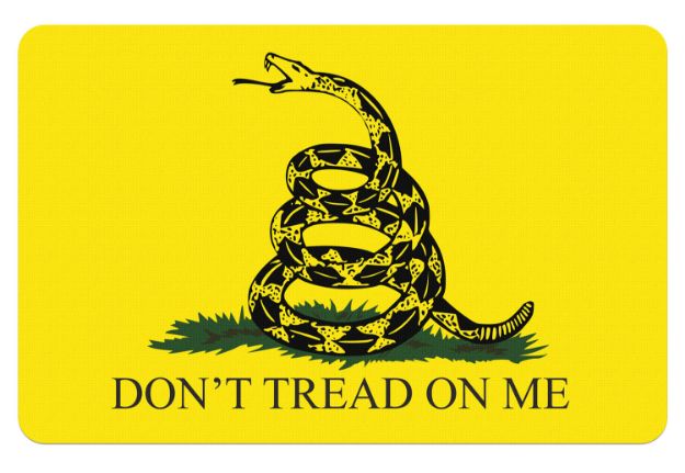 Picture of TekMat TEKR17GADSDEN Gadsden Flag Cleaning Mat "Don't Tread On Me" 11" x 17"