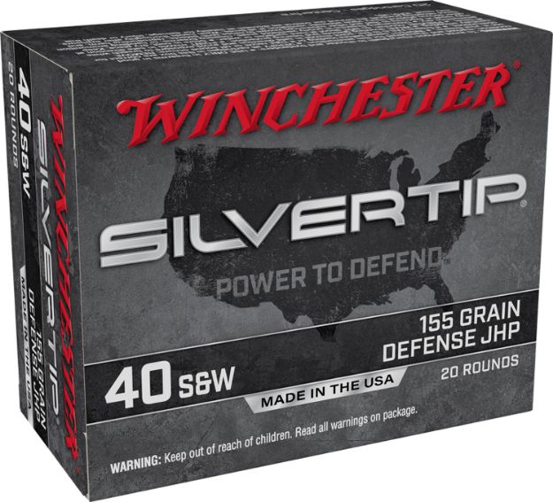 Picture of Winchester Ammo W40SWST Silvertip  40S&W 155gr Silvertip Jacket Hollow Point 20 Per Box/10 Case