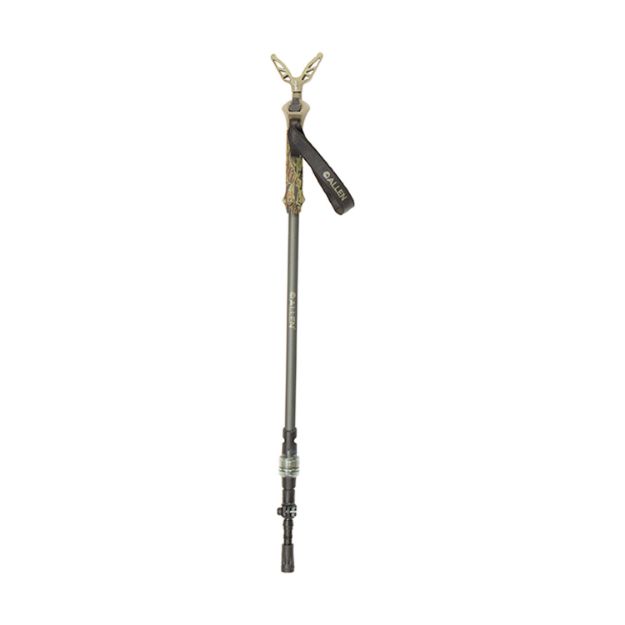 Picture of Allen 21447 Axial EZ-Stik Shooting Stick Monopod made of Matte Beetle Green Aluminum with Rubber Foot, Push Button Auto Slide Action, Post Attachment System & 29-61" Vertical Adjustment