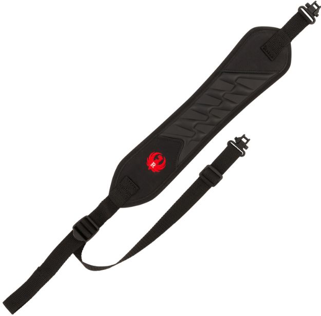 Picture of Ruger 27830 Summit Ultralite Molded Sling Adjustable Black Neoprene, Foam Padded, Swivel Hardware 3.75"x20.25"