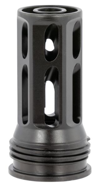 Picture of Huxwrx 1799 QD 762 Flash Hider Black with 5/8"-24 tpi Threads, 2.30" OAL & 1.20" Diameter for 30 Cal AR-Platform