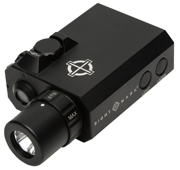 Picture of Sightmark SM25012 LoPro Mini Combo Flashlight and Green Laser Sight  Matte Black 300 Lumens White LED