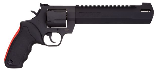 Picture of Taurus 2454081RH Raging Hunter  454 Casull 5rd 8.37" Matte Black Oxide Steel Black Rubber with Integrated Red Cushion Insert Grip