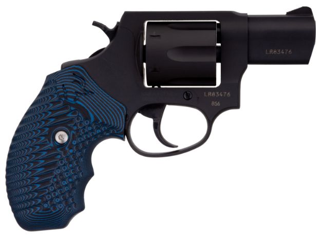 Picture of Taurus 2856021MVZ16 856  38 Special +P Caliber with 2"  Barrel, 6rd Capacity  Cylinder, Overall Matte Black Finish Carbon Steel & Blue VZ Cyclone Grip