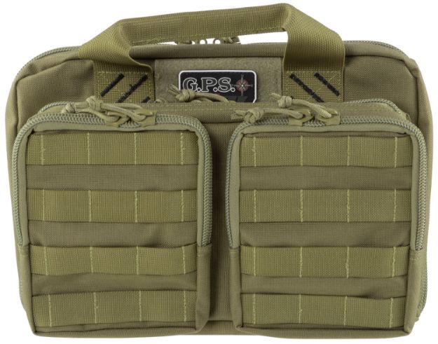 Picture of GPS Bags T1312PCT Tactical Quad +2 Tan 1000D Polyester with YKK Lockable Zippers, 8 Mag Pockets, 2  Ammo Front Pockets, Visual ID Storage System & Holds Up To 6 Handguns