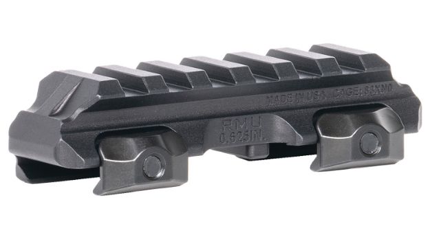 Picture of Reptilia LLC 100271 RMU Mount 6 Slot Black 7075-T6 Aluminum Mil-Spec 1913 Picatinny Rail Mount