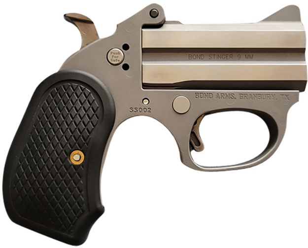 Picture of Bond Arms BAHB Honey B  22 LR 2rd Shot 3" Matte Stainless Steel Frame Black Extended B6 Resin Grips