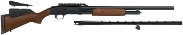 Picture of Mossberg 54243 500 Field/Deer 12 Gauge 5+1 3" 28" Vent Rib/24" Slugster w/Cantilever Scope Mount Barrels, Blued Metal Finish, Wood Dual Comb Stock, Includes Accu-Set Ckokes