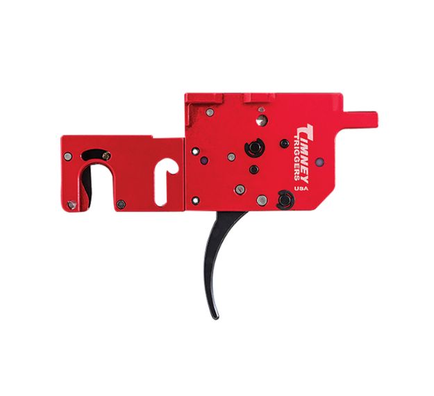 Picture of Timney Triggers 650 RPR  Two-Stage Curved Trigger with 8 oz/1 lb Draw Weight & Black/Red Finish for Ruger Precision