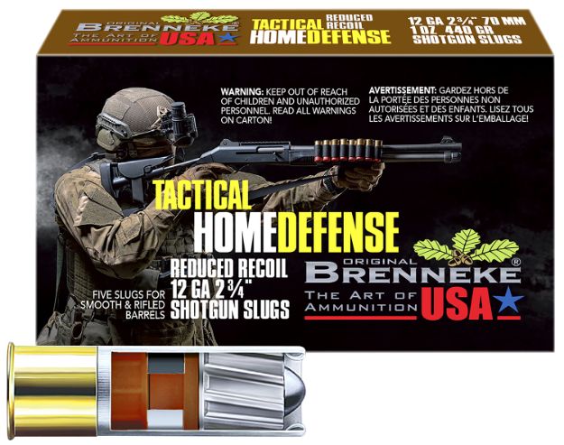 Picture of Brenneke SL122THD THD Home Defense 12Gauge 2.75" 1oz Slug Shot 5 Per Box/50 Case